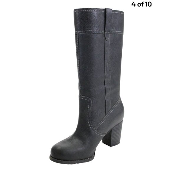 Timberland Earthkeepers Ruston Black Waterproof Pull-On Riding Boots Womens 8 - Picture 4 of 10